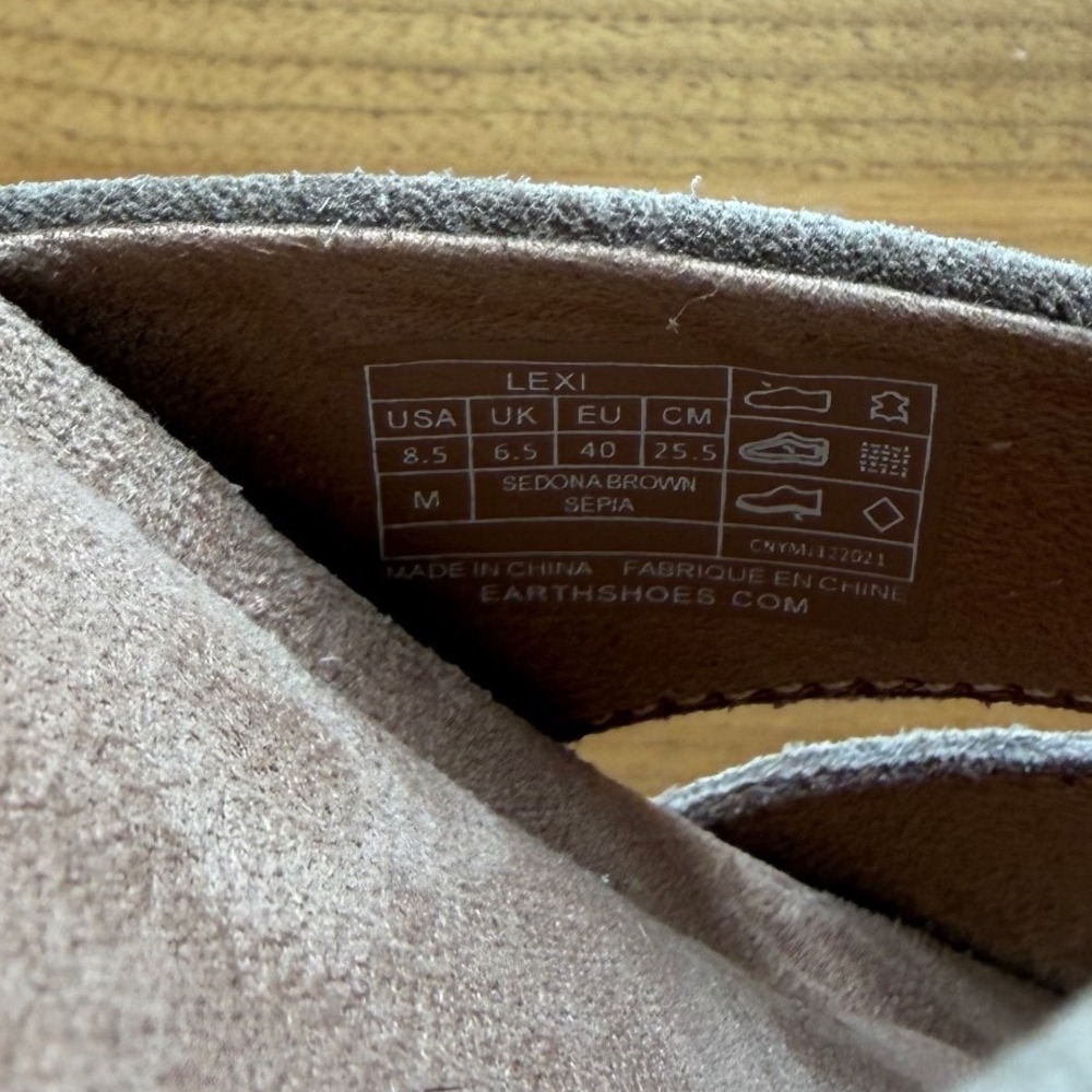 Earth Origins Suede Slide Sandals Womens 8.5 Brown Lexi Sedona Casual Comfort - Picture 3 of 6